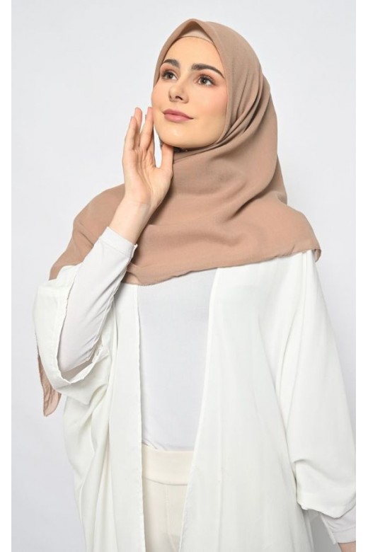 Hijab Segi 4 Voal Anabela Eyelash Tan 